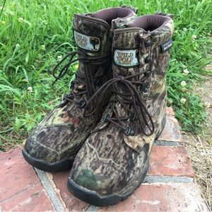 Wild Wolf by Rocky Camo Waterproof Aqua Guard Boots Sz 8W